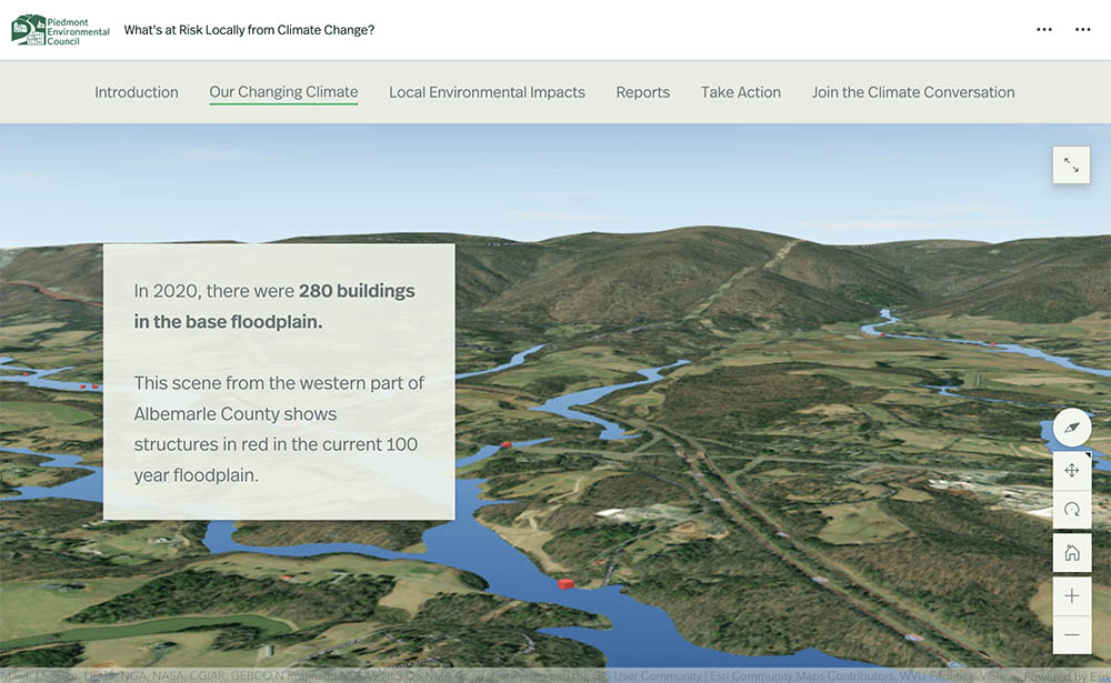 What’s at Risk from Climate Change Locally – An Albemarle StoryMap