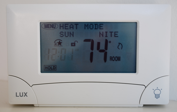 Example of a programmable thermostat