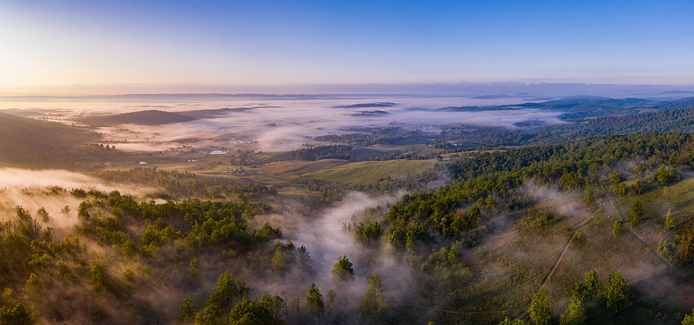 The view from above PEC’s Piedmont Memorial Overlook. Photo by Hugh Kenny