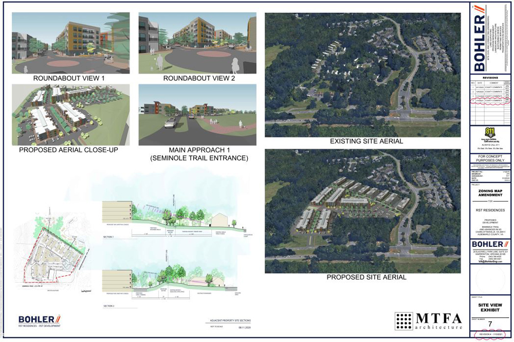 RST Residences Aerial Site View Concept Albemarle County