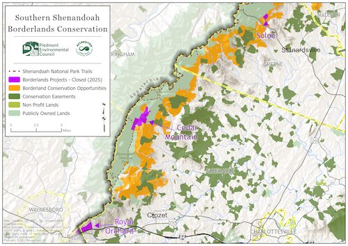 Map of conservation areas and projects