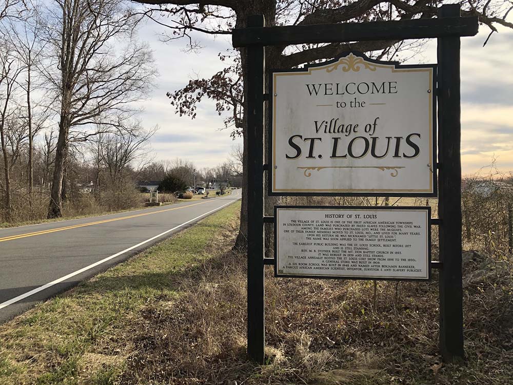 Village of St. Louis sign