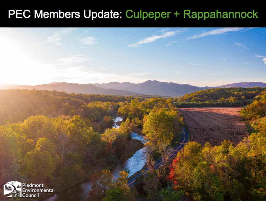 Online Event: Local Update for PEC Supporters in Culpeper & Rappahannock