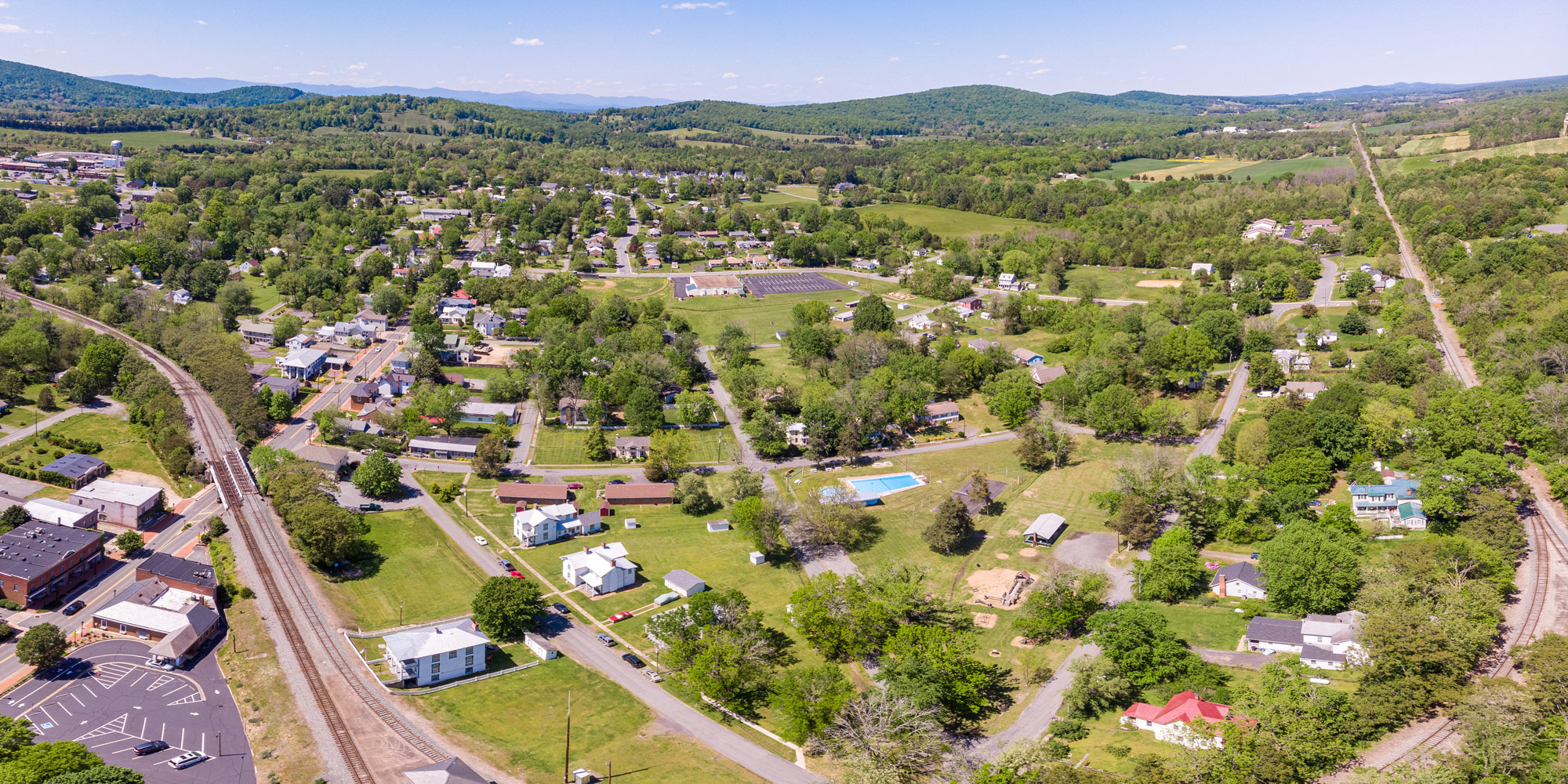 Gordonsville park system drone image