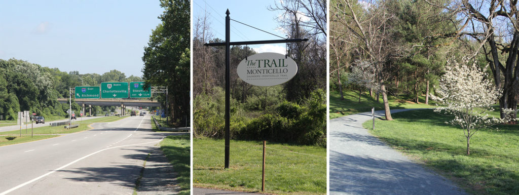 Trio of Monticello Trail images.