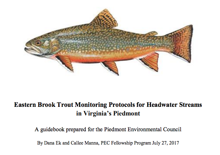 Eastern Brook Trout Monitoring Protocols for Headwater Streams in Virginia’s Piedmont