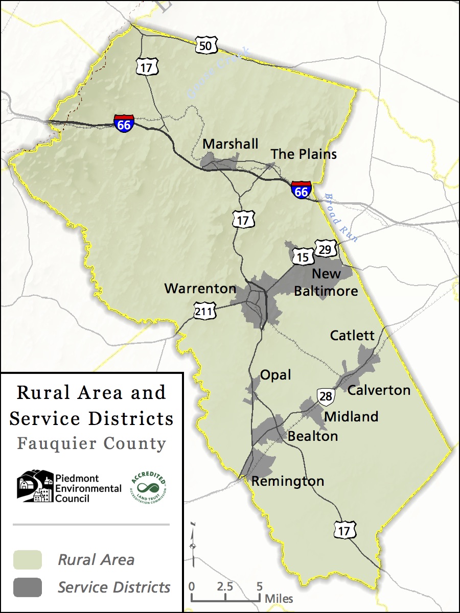 Map of Faquier County.