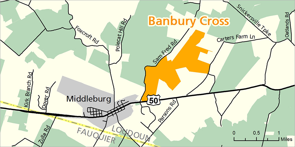 Banbury cross location map