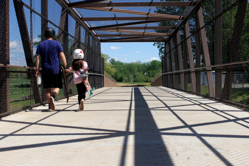 McIntire Park pedestrian bridge