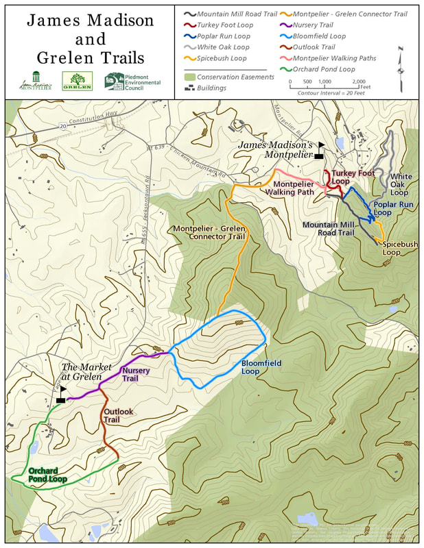 map of montpelier-grelen trails