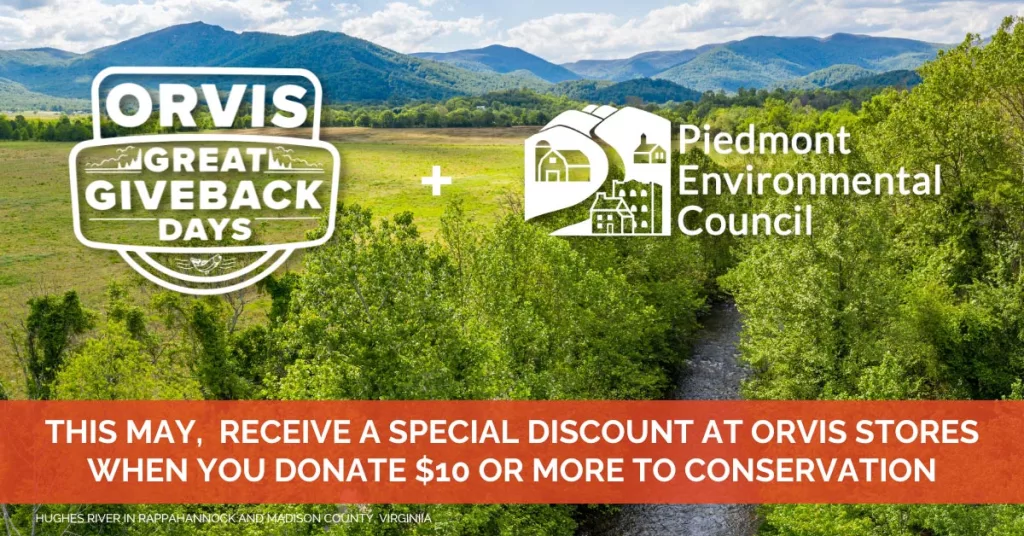This May, Orvis Giveback Days Will Raise Money for The Piedmont Environmental Council’s Tree Planting Program