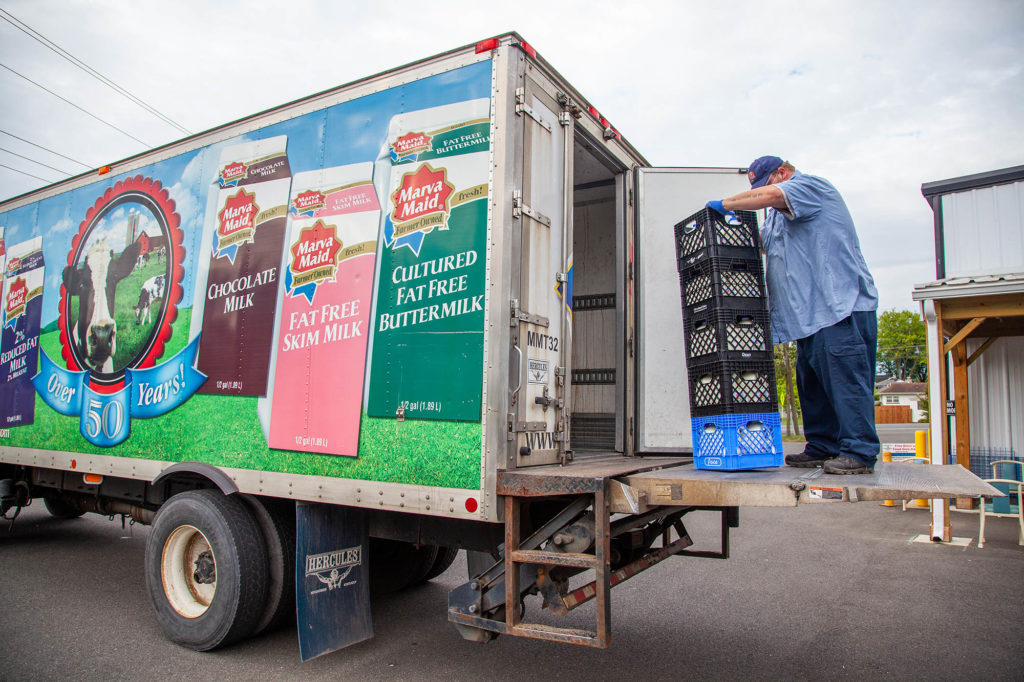 milk drop-off at Fauquier Food Bank