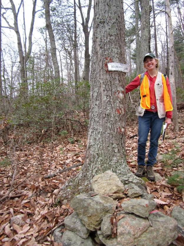 Carolyn Sedgwick near tree