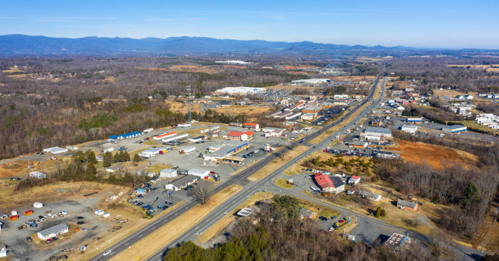 aerial photo of ruckersville, virginia