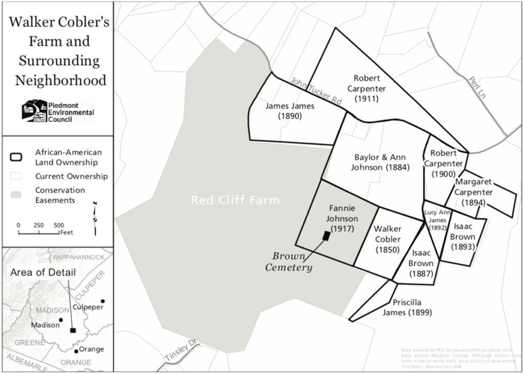map of walker cobler farm
