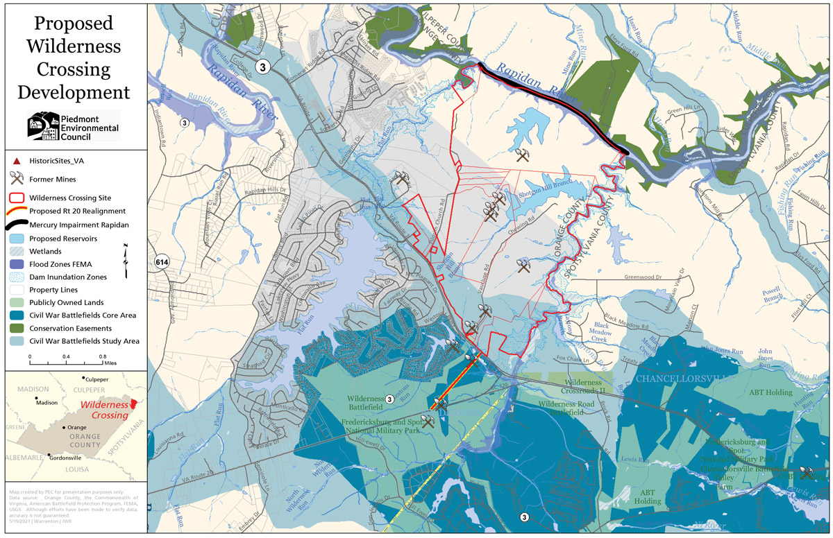 map of proposed wilderness crossing development